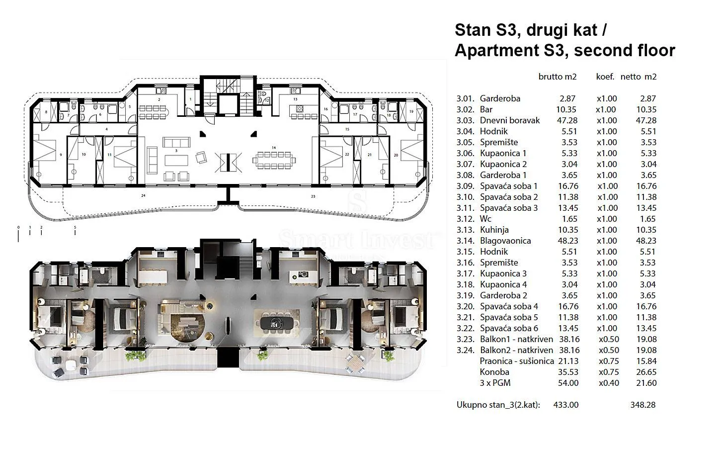 opatija, luksuzni penthouse 6s+db, s dva bazena na krovnoj terasi (s3) - slika 4