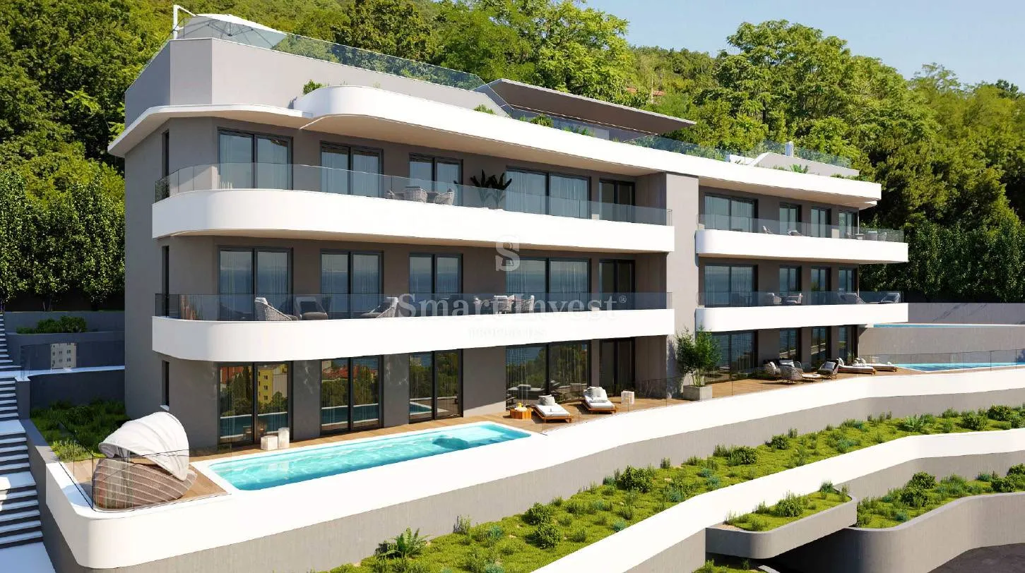 opatija, luksuzni penthouse 6s+db, s dva bazena na krovnoj terasi (s3) - slika 2