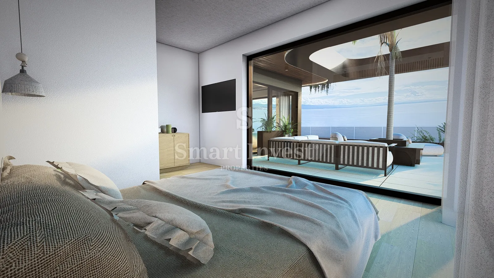 ičići, raskošni penthouse 3s+db s krovnom terasom i bazenom (a7) - slika 12