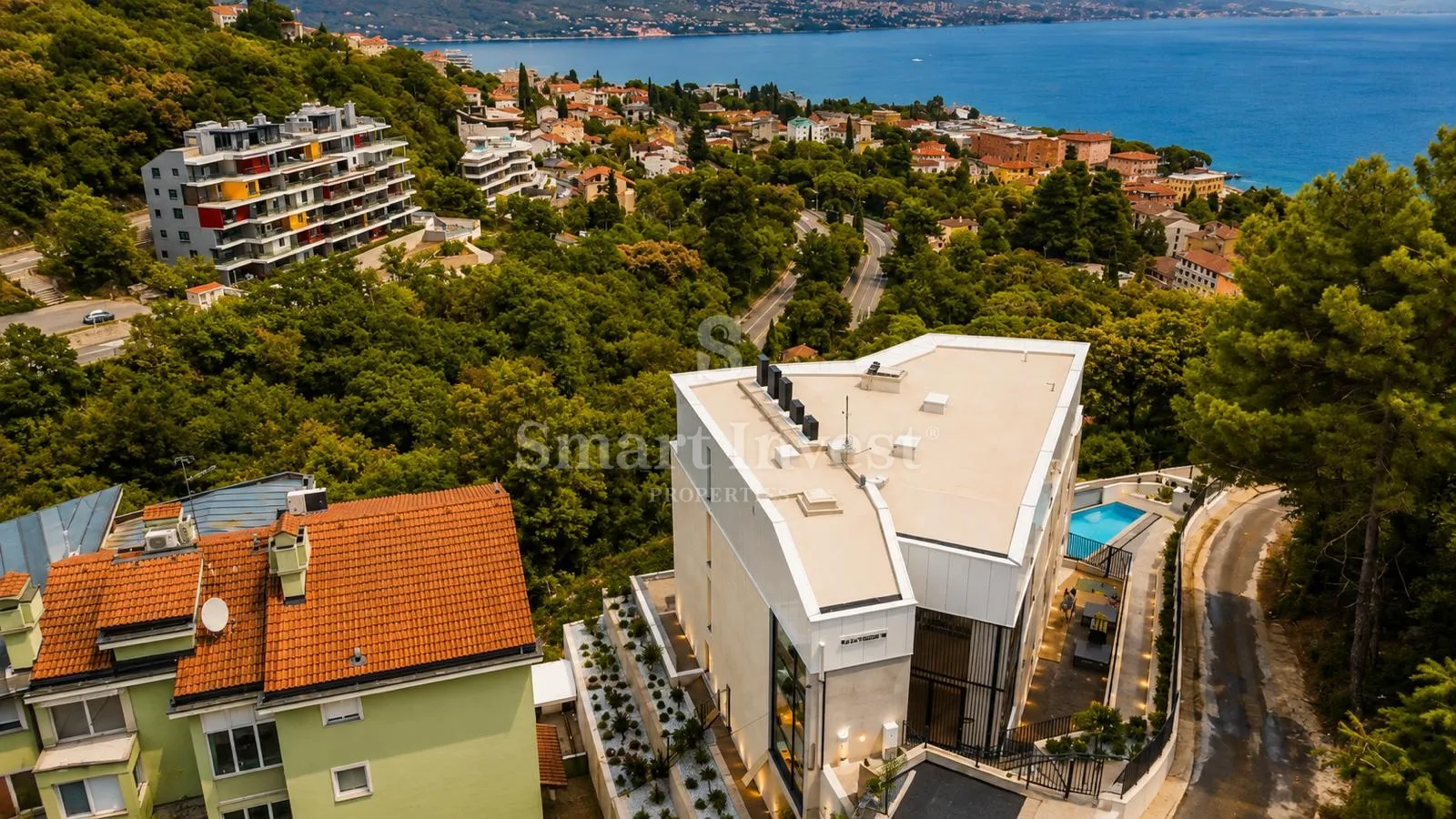 opatija - centar, raskošni penthouse s pogledom na more u novogradnji s bazenom (s3) - slika 8