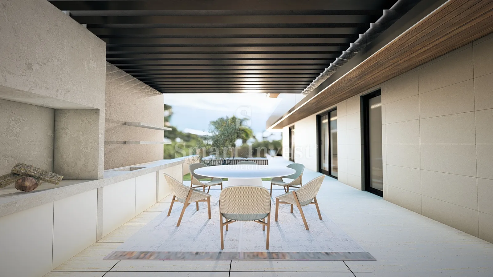 ičići, stan 2s+db s vrtom i pogledom na more u novogradnji s bazenom (a1) - slika 2