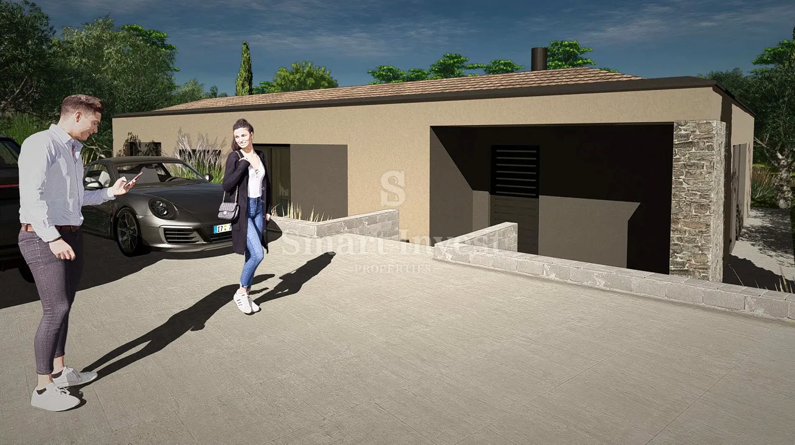 istra - gračišće, građevinsko zemljište s projektom, 1100 m2 - slika 9