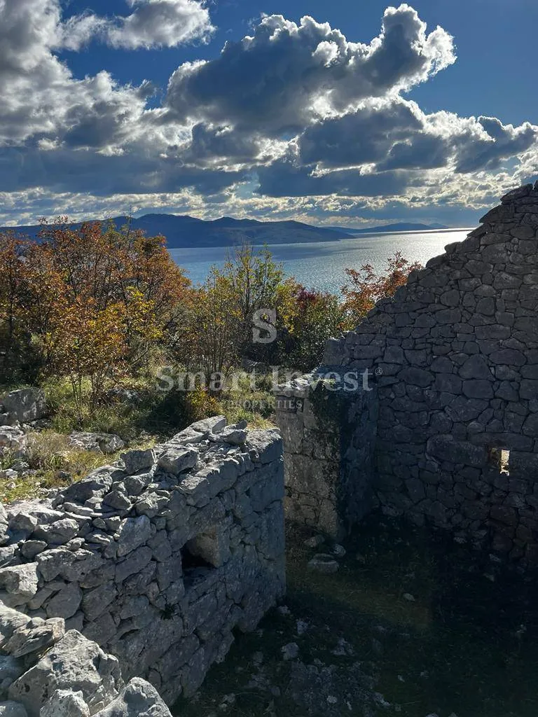 opatijska rivijera, teren od 3.282 m2 sa 7 starina i projektom, pogled na more - slika 8