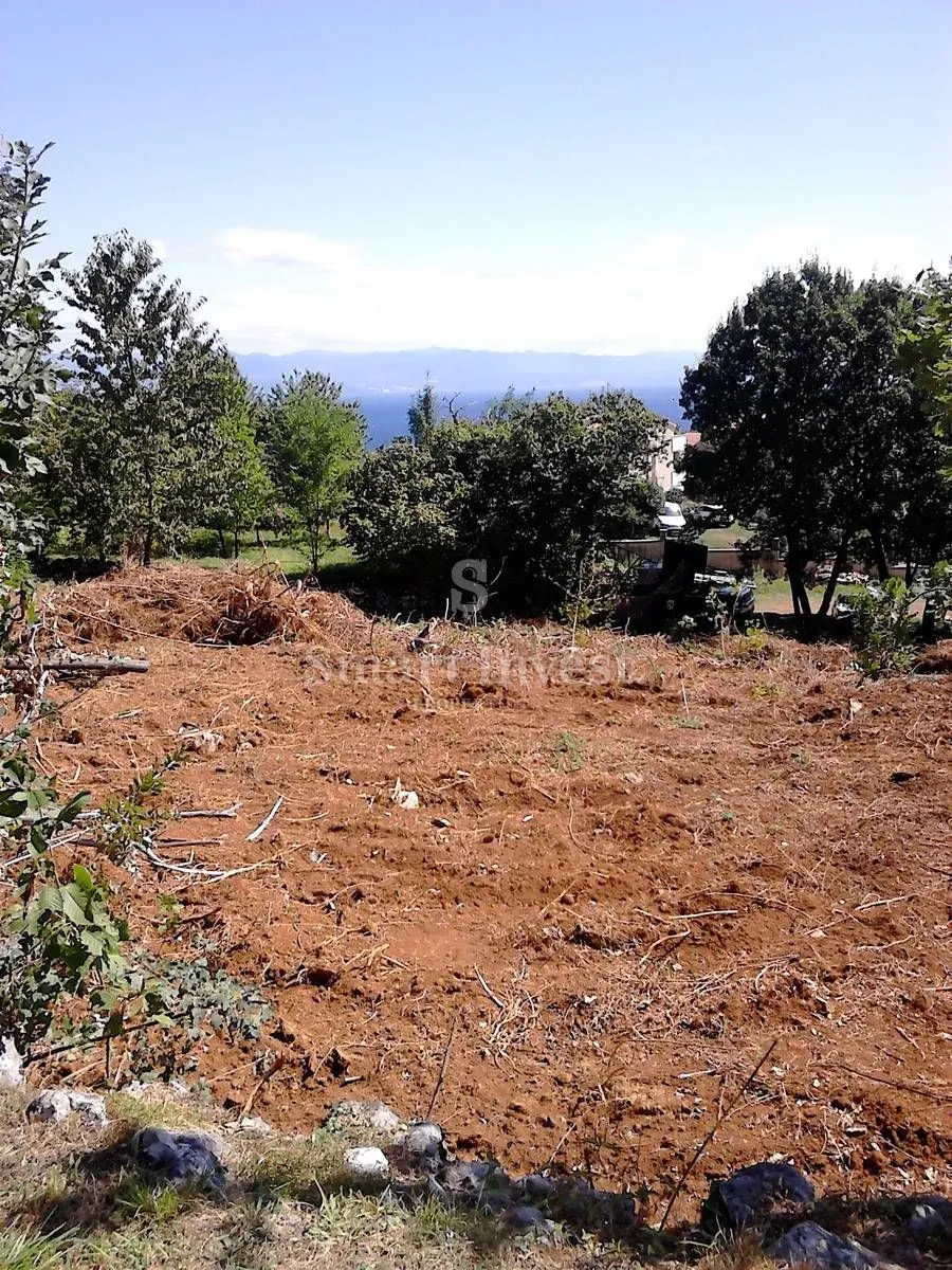 lovran, zemljište od 984 m2 s građevinskom dozvolom, pogled na more - slika 10