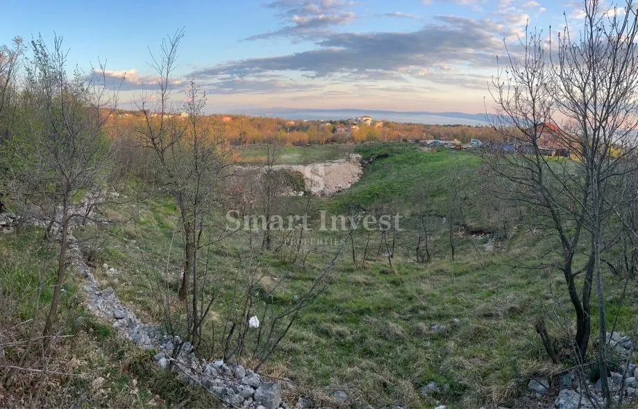 DRENOVA, građevinsko zemljište s pogledom na more - Rijeka