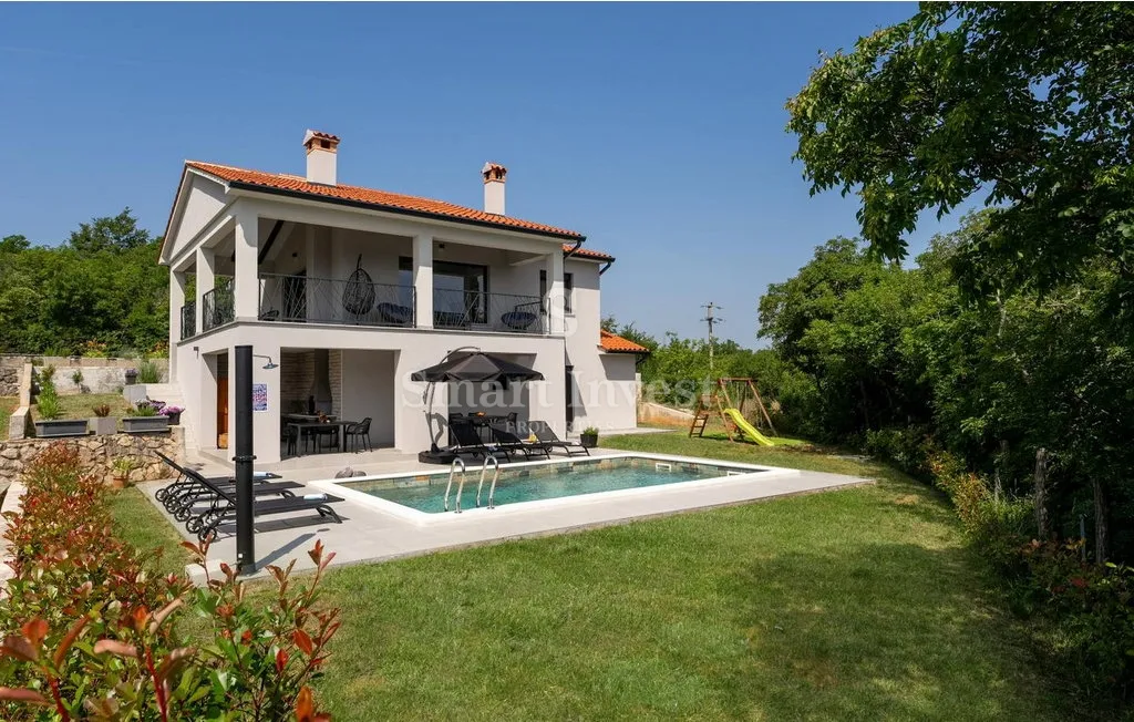 labin - rabac, nova moderna vila s bazenom 7 km od mora - slika 6