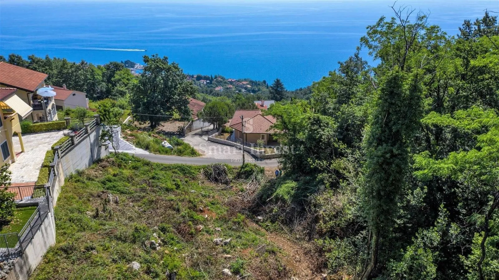 LIGANJ, građevinsko zemljište s prekrasnim pogledom na more! - Liganj, Lovran