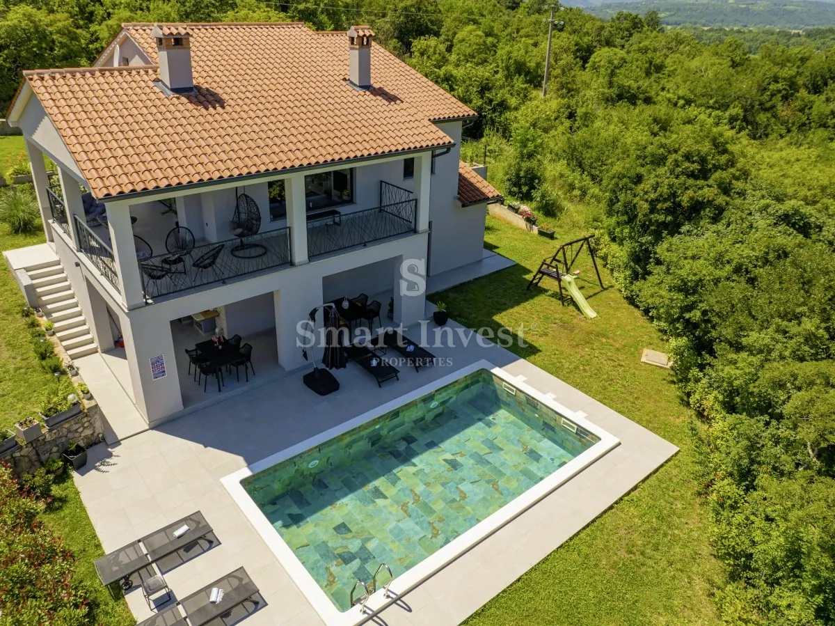 labin - rabac, nova moderna vila s bazenom 7 km od mora - slika 7