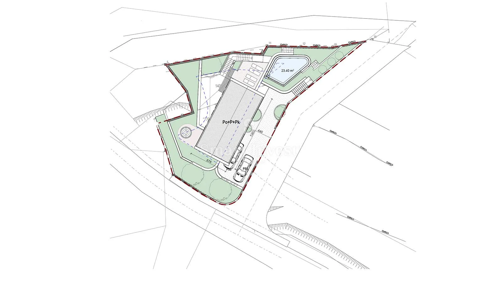 labin, građevinsko zemljište od 435 m2 s idejnim rješenjem - slika 14