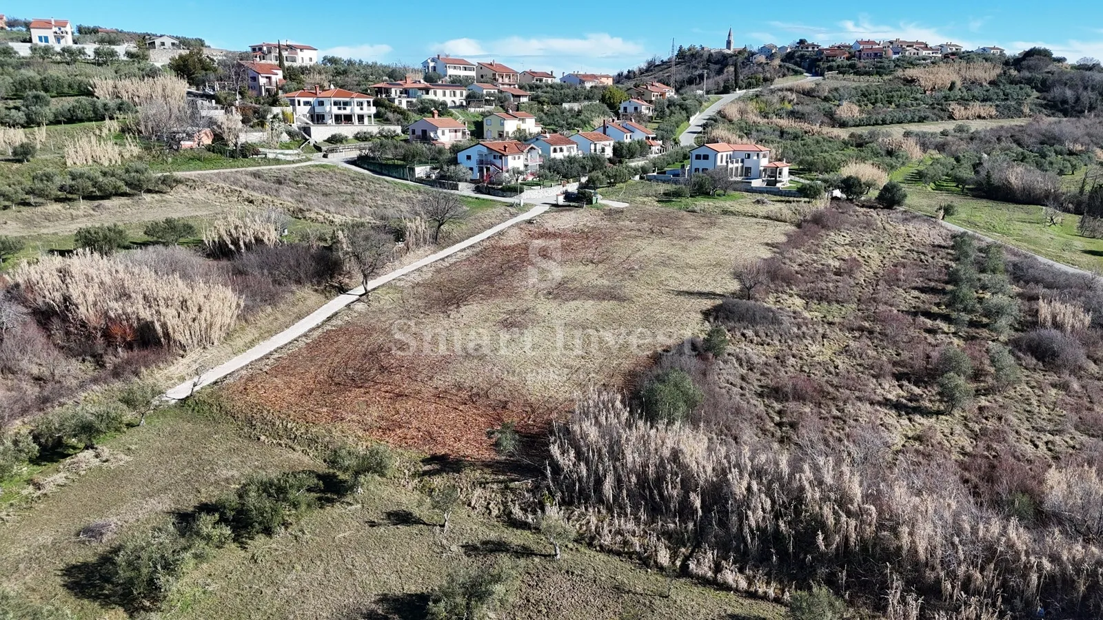 buje, građevinsko zemljište od 1036 m2 za kuću, pogled more - slika 5