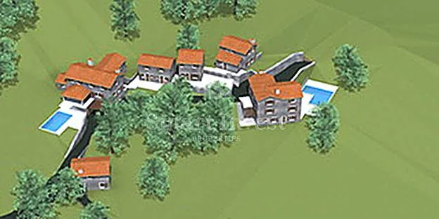opatijska rivijera, teren od 3.282 m2 sa 7 starina i projektom, pogled na more - slika 2