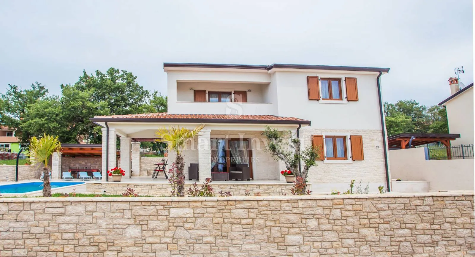 poreč - okolica, prekrasna vila s bazenom i pogledom na more - slika 4
