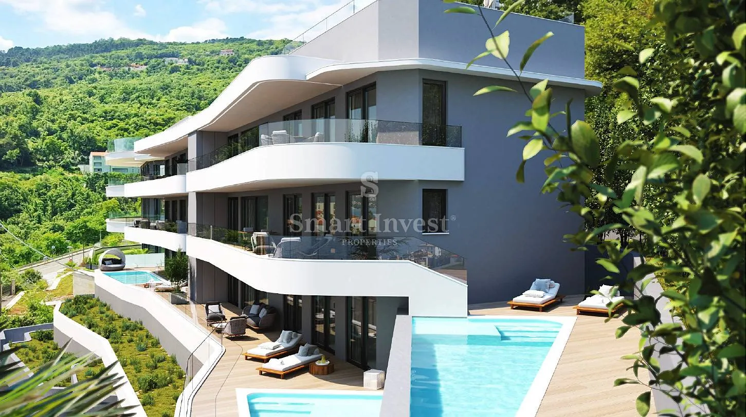 opatija, luksuzni penthouse 6s+db, s dva bazena na krovnoj terasi (s3) - slika 8