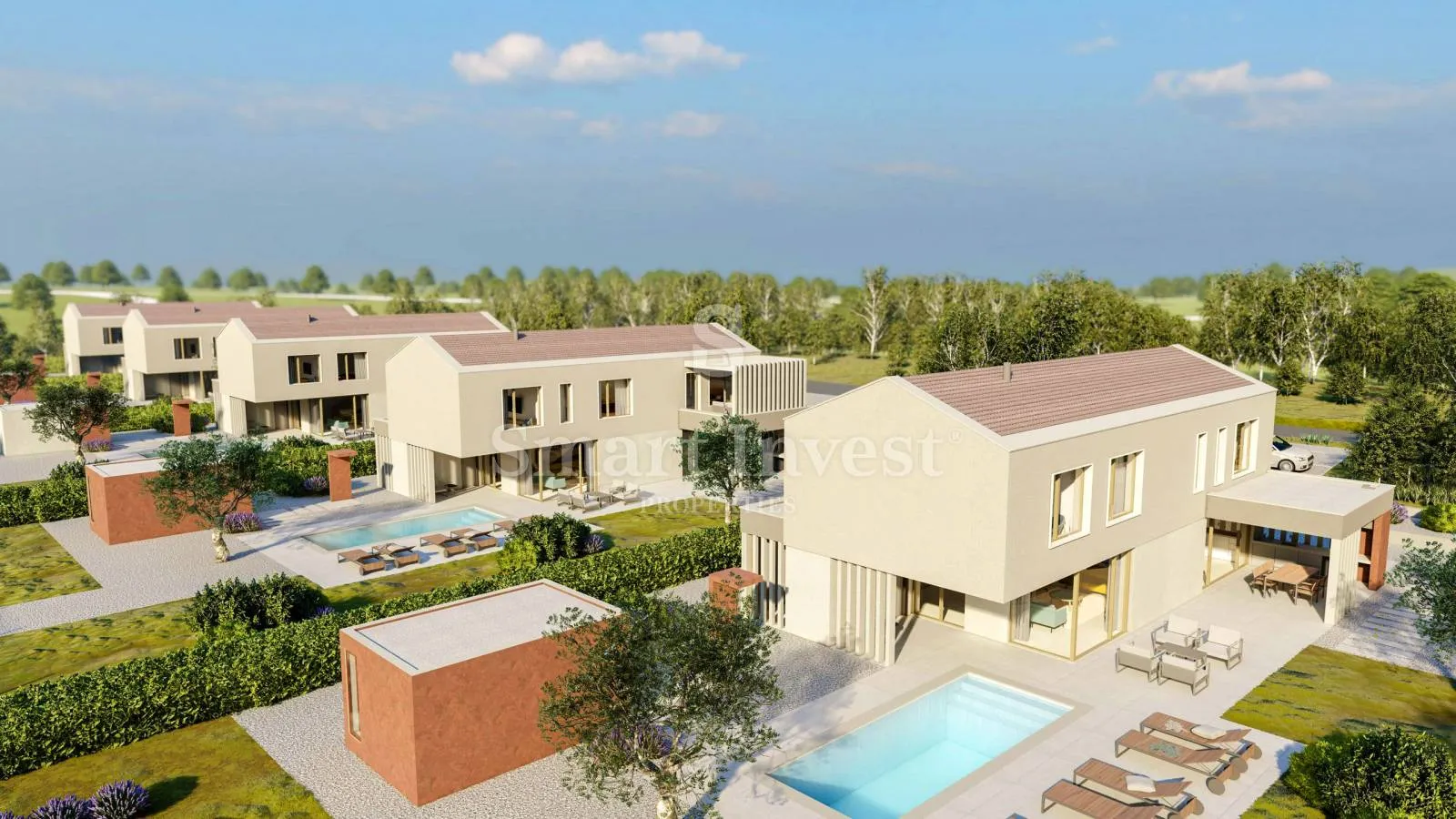 ISTRA - LABIN, moderna vila s bazenom i velikom okućnicom (P3)