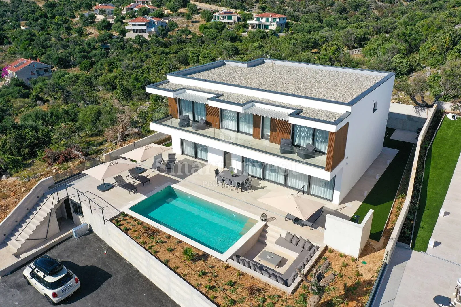 otok pag, luksuzna vila s bazenom i pogledom na more, 100 m od mora! - slika 2