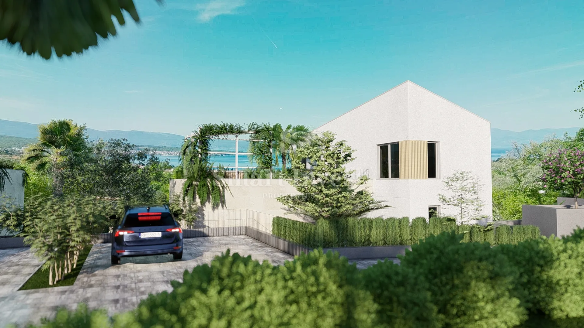krk - malinska, moderna villa s bazenom, gymom i pogledom na more (e) - slika 2
