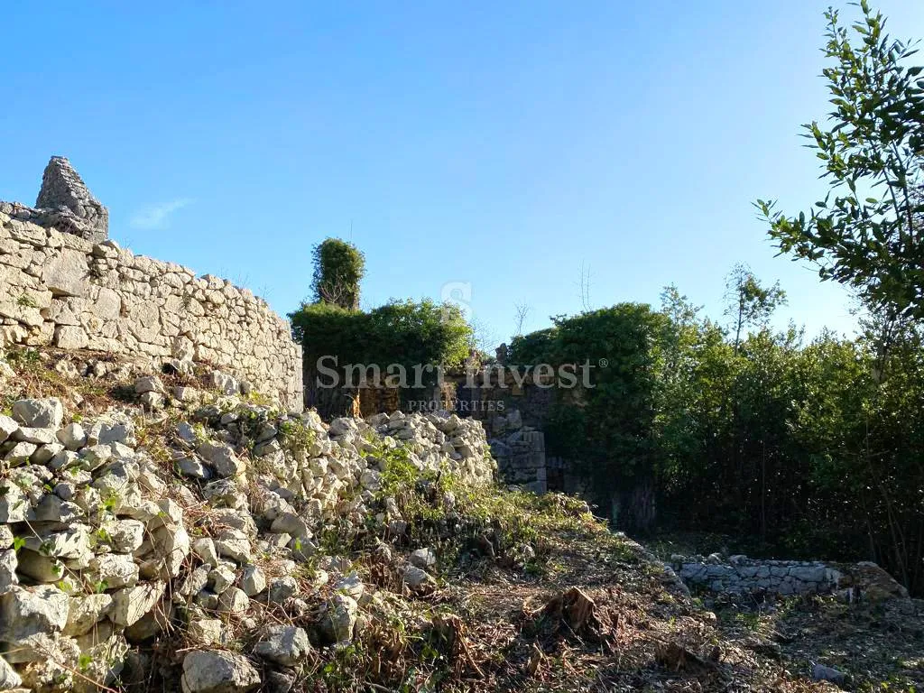 opatijska rivijera, teren od 3.282 m2 sa 7 starina i projektom, pogled na more - slika 22