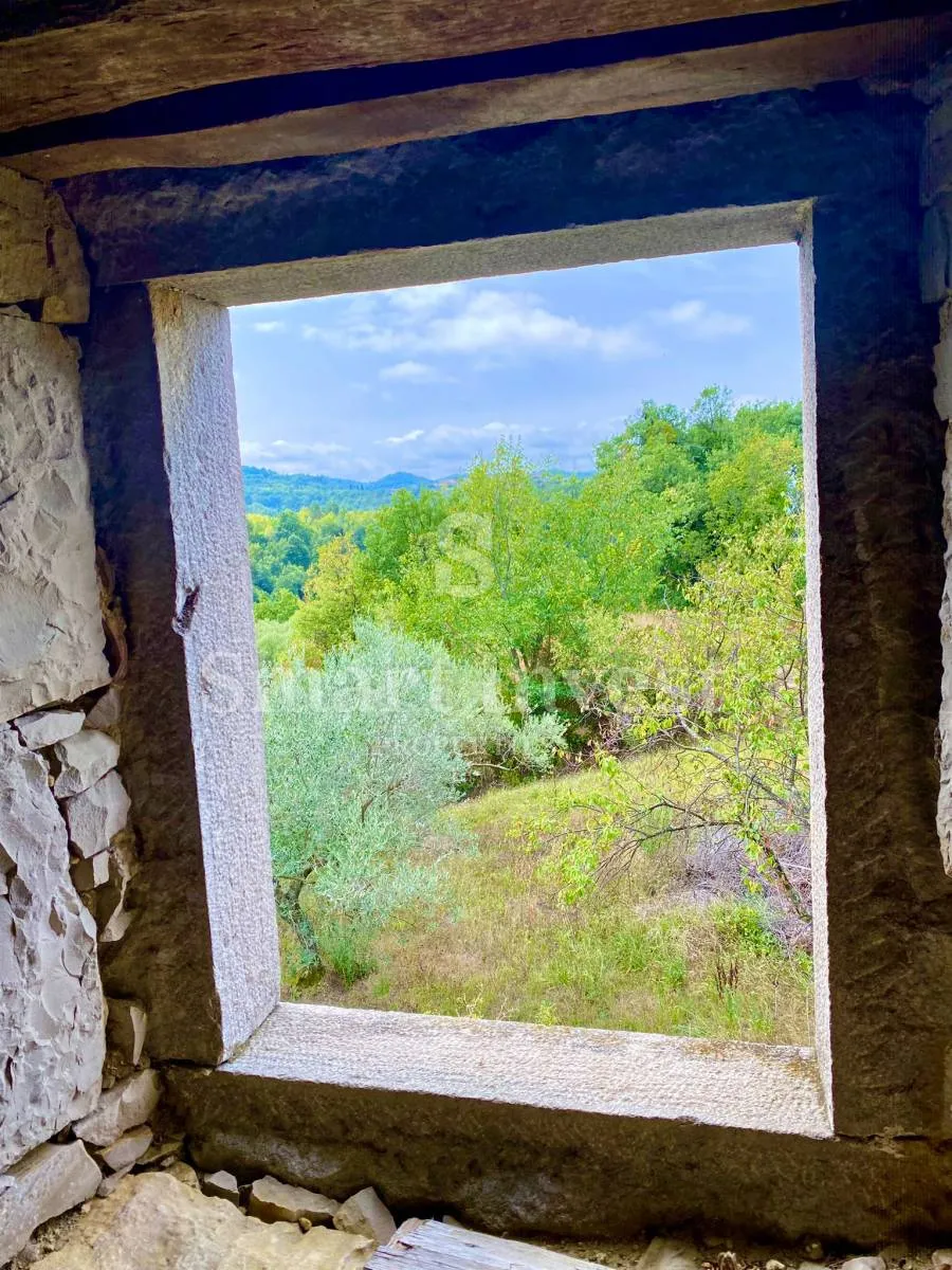 istra - cerovlje, dvojna štala za obnovu sa zemljištem - slika 7