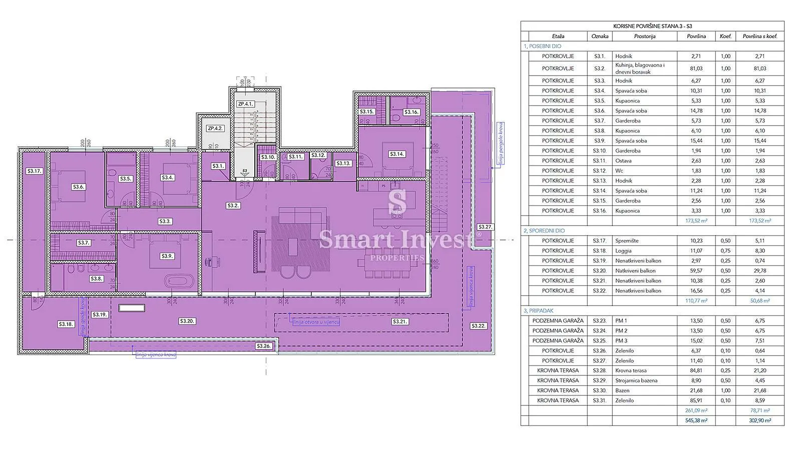 opatija, raskošni penthouse s krovnom terasom i bazenom (s3) - slika 63