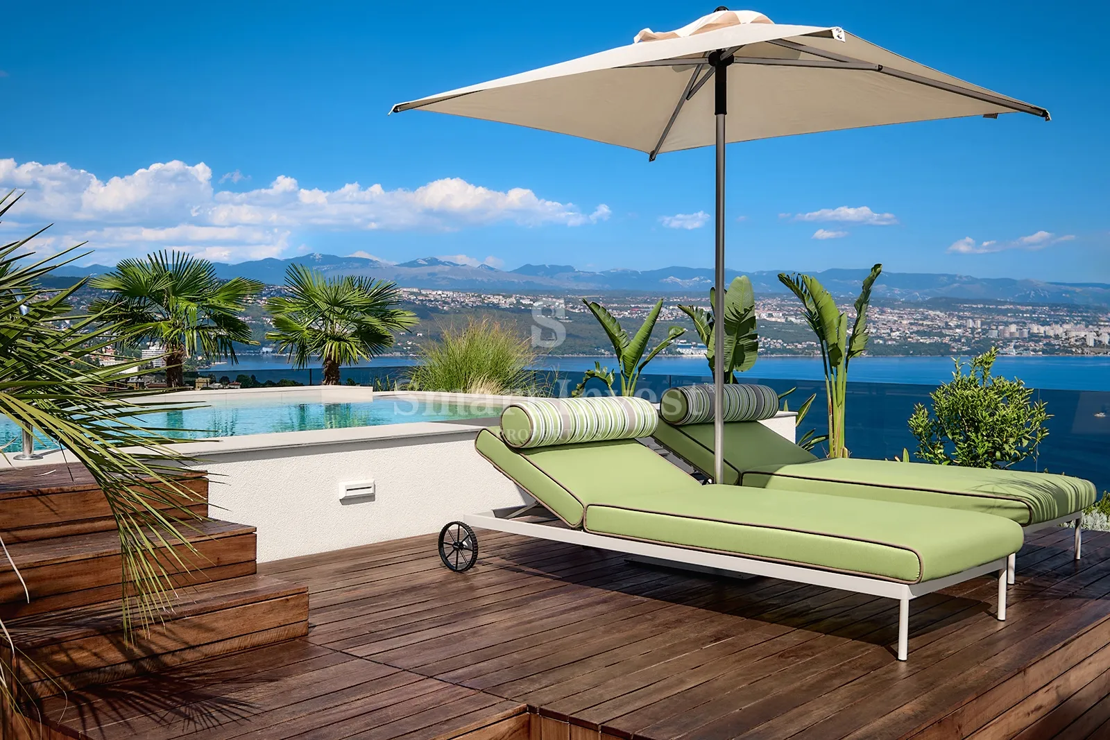 opatija, luksuzan penthouse 3s+db, s krovnim bazenom i pogledom na more (s3) - slika 7