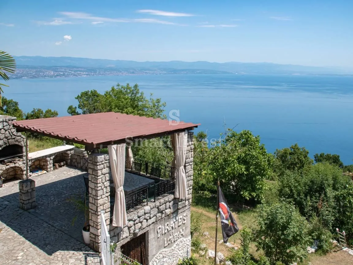 lovran okolica, samostojeća kuća s 3 apartmana, bazenom i pogledom na more - slika 10