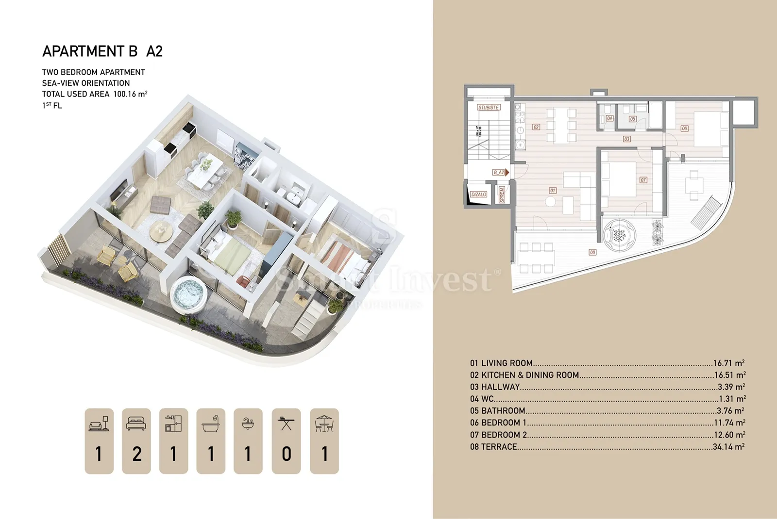 opatija - centar, stan 2s+db s pogledom na more u novogradnji (b-a2) - slika 31