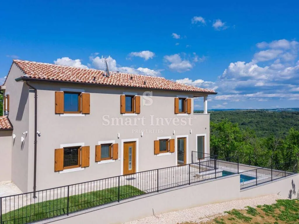 buje, kamena villa s bazenom i pogledom na more - slika 34