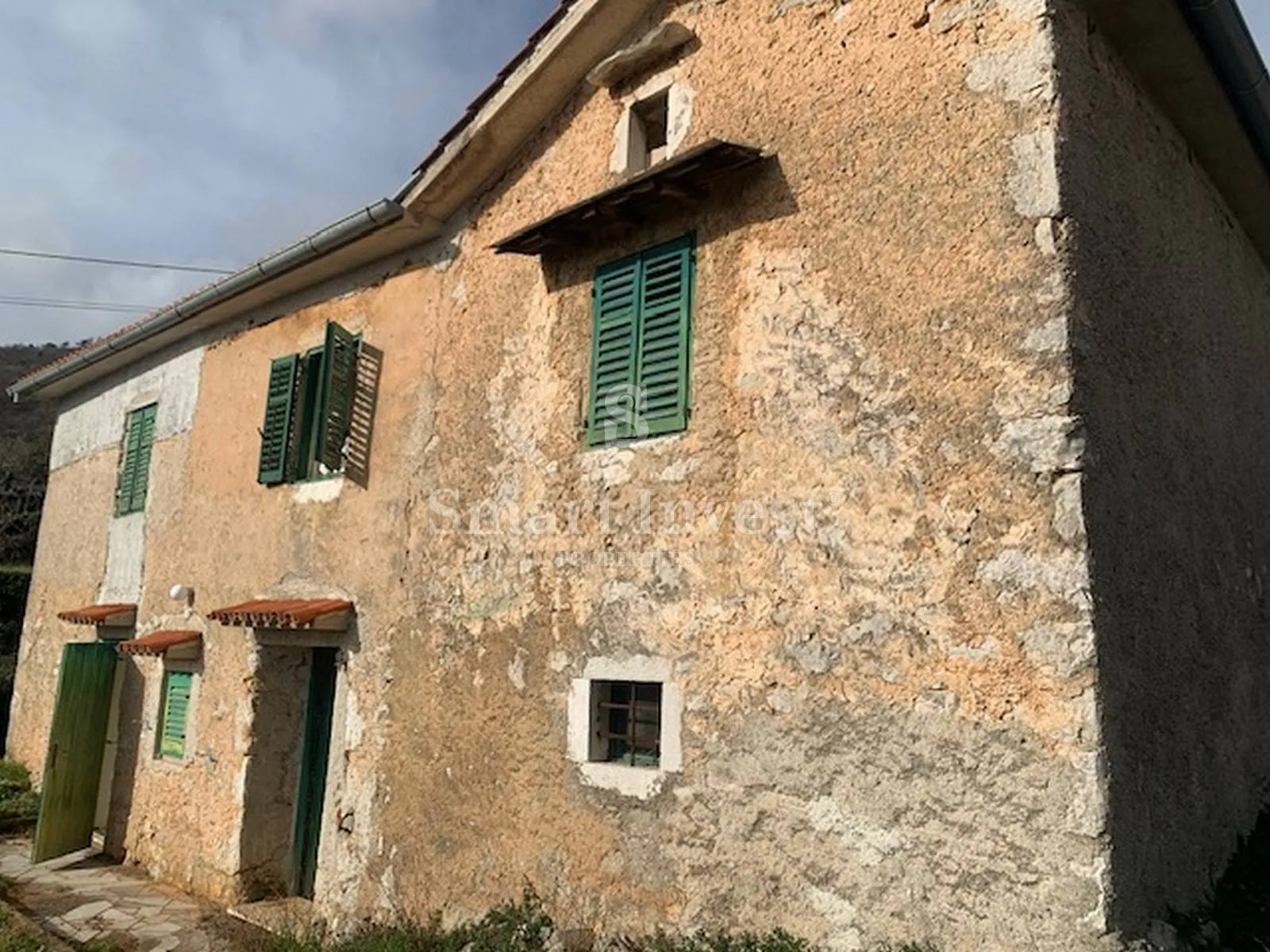 BRSEČ, starina za adaptaciju sa pogledom od 220 m2 - Brseč, Mošćenička Draga