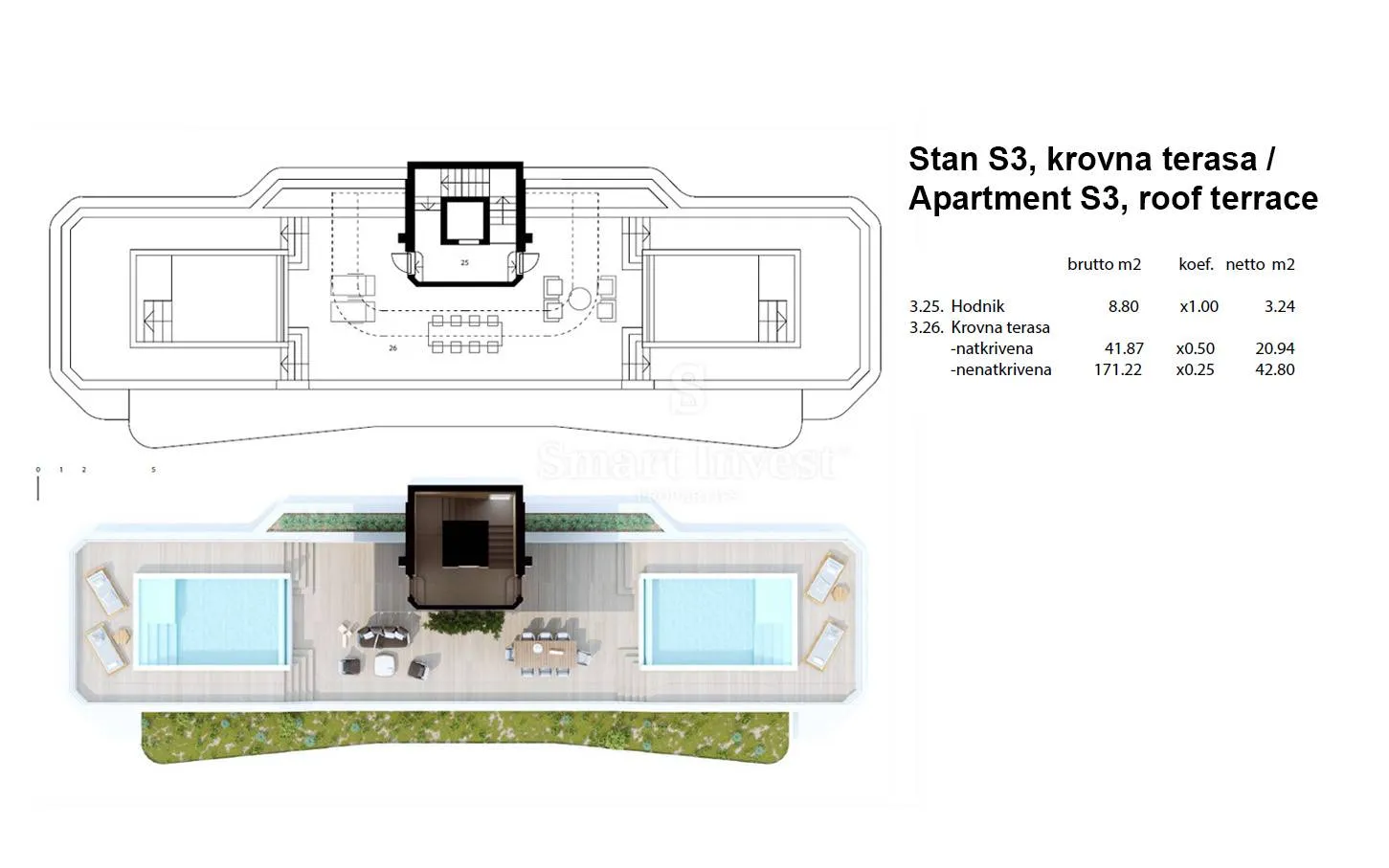 opatija, luksuzni penthouse 6s+db, s dva bazena na krovnoj terasi (s3) - slika 5