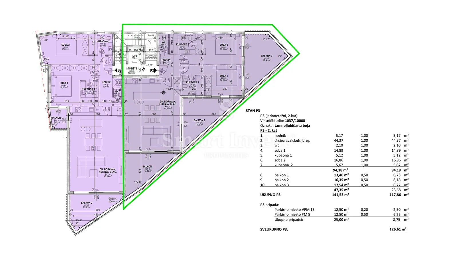 opatija, stan 2s+db s pogledom na more u novogradnji s bazenom (p3) - slika 6