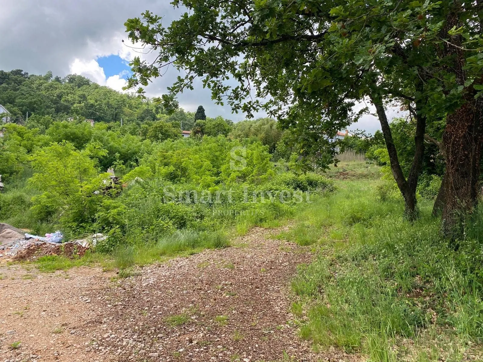 lovran, zemljište od 984 m2 s građevinskom dozvolom, pogled na more - slika 2