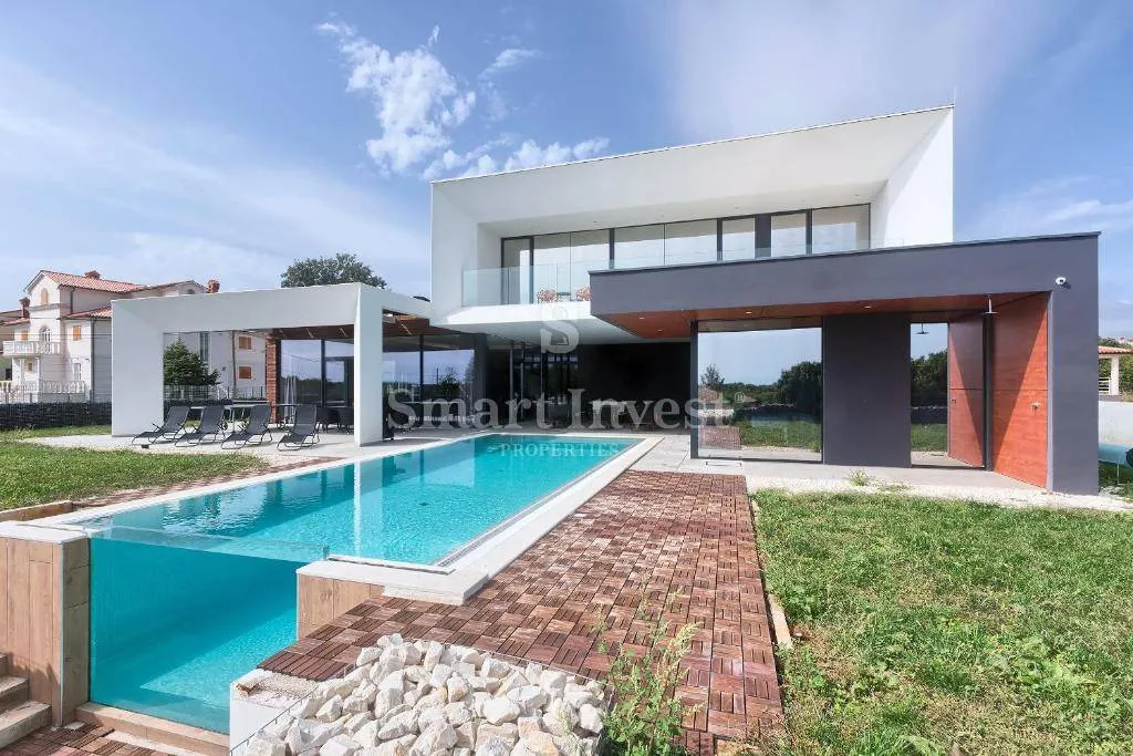 ližnjan, moderna arhitektonska vila s pogledom na more - slika 8