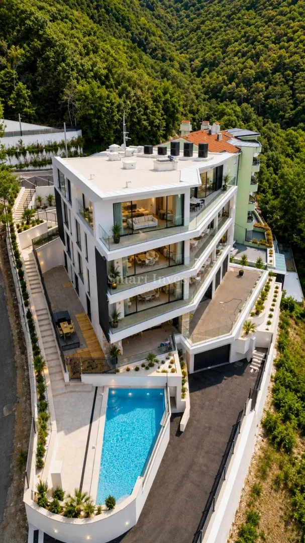 opatija - centar, raskošni penthouse s pogledom na more u novogradnji s bazenom (s3) - slika 5