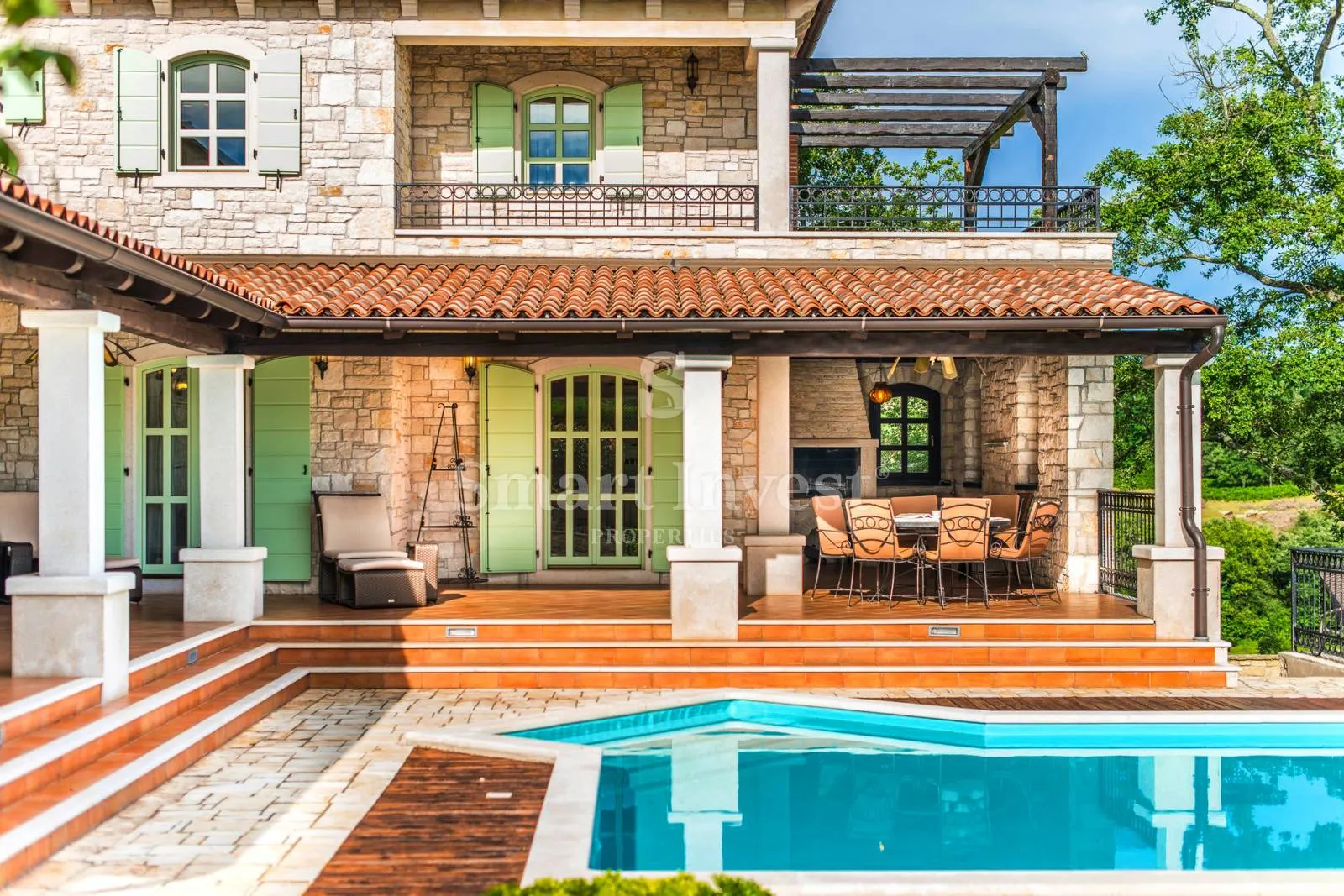 poreč, raskošna kamena vila s bazenom, konobom i saunom - slika 6