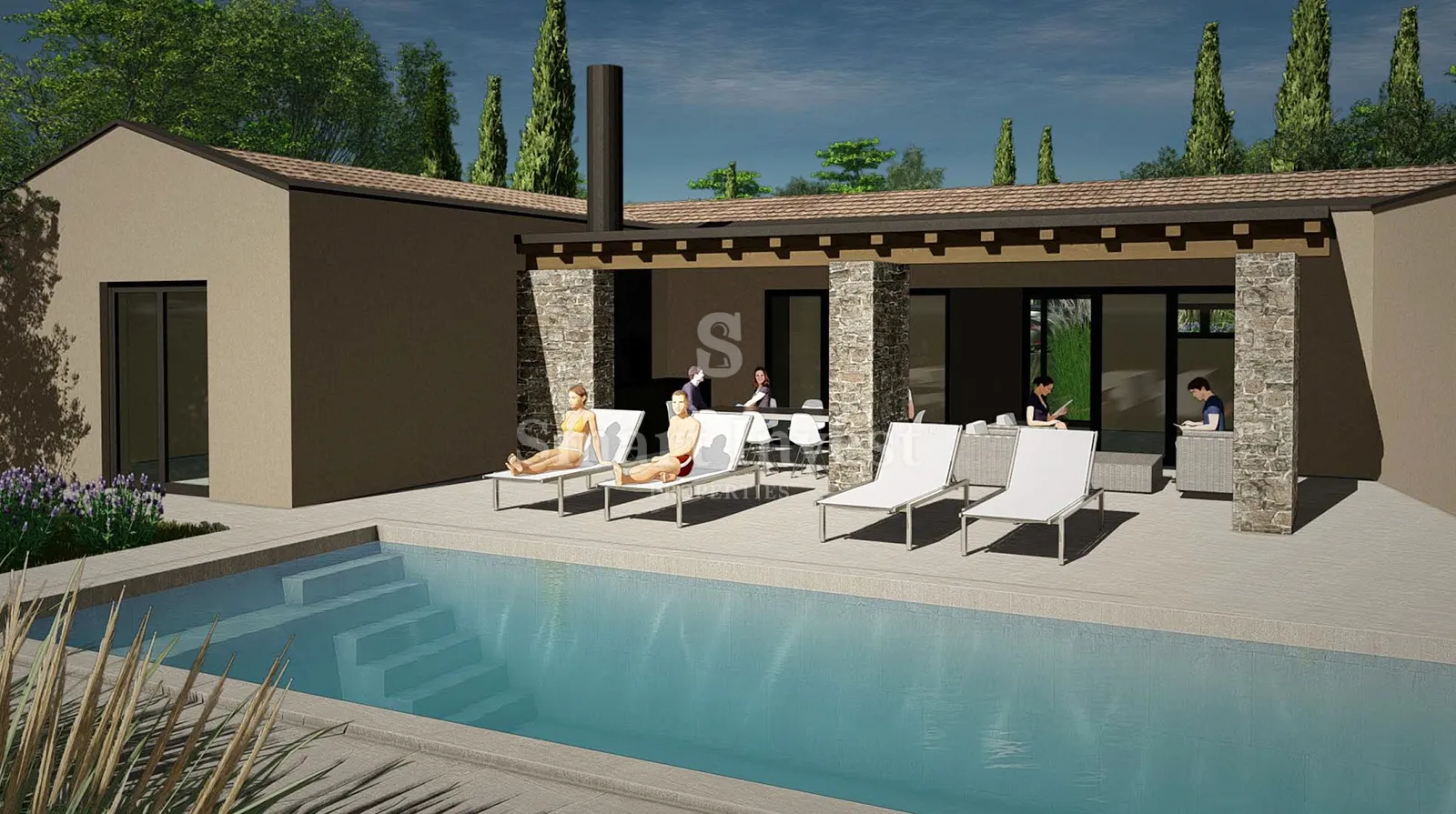 istra - gračišće, građevinsko zemljište s projektom, 1100 m2 - slika 7