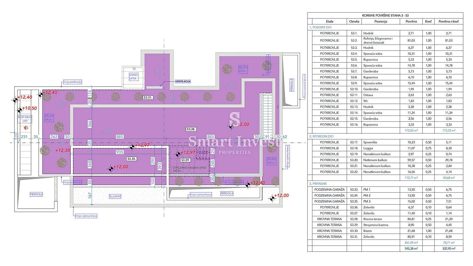 opatija, raskošni penthouse s krovnom terasom i bazenom (s3) - slika 48