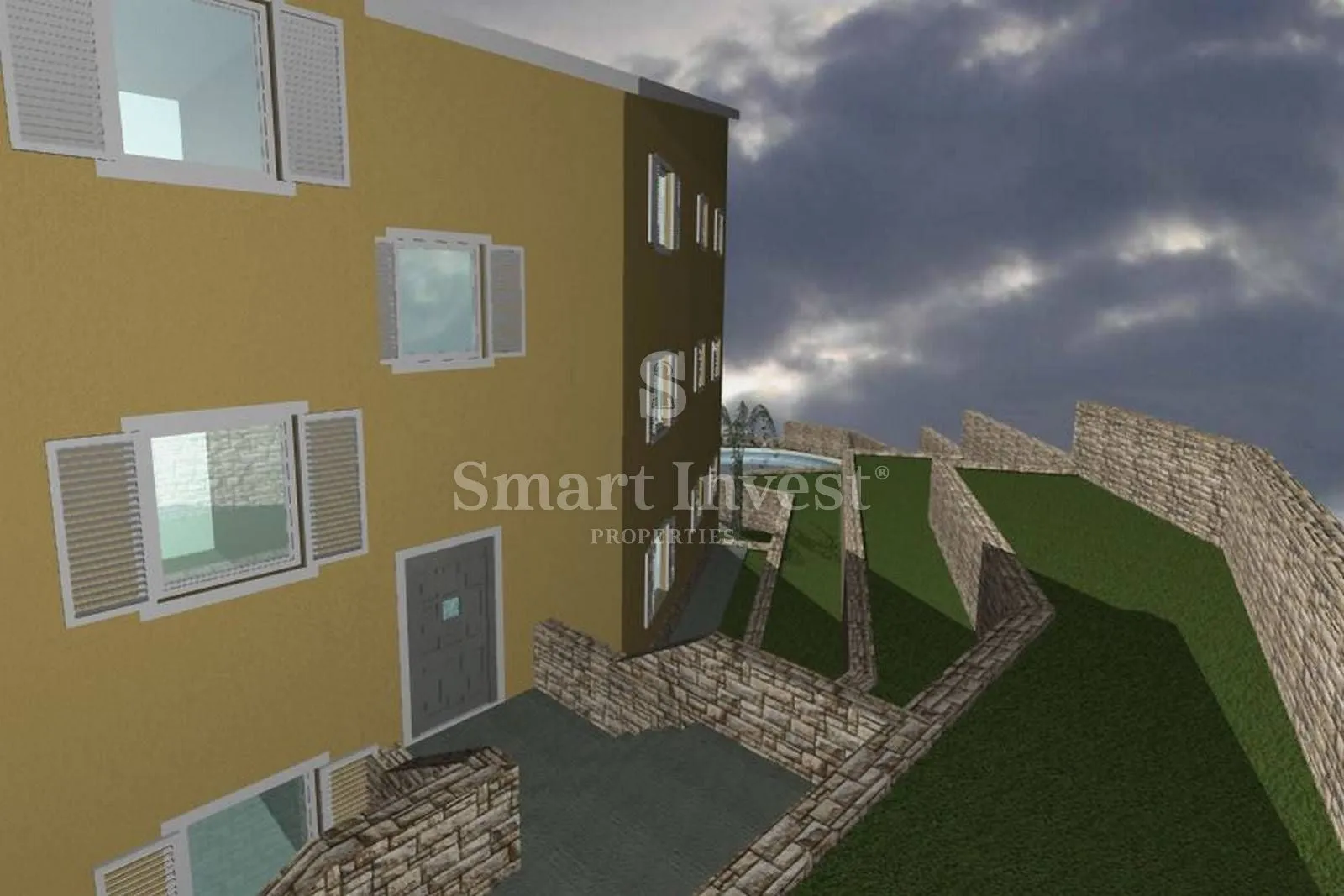 pobri, zemljište od 1440 m2 s građevinskom dozvolom, pogled na more - slika 6