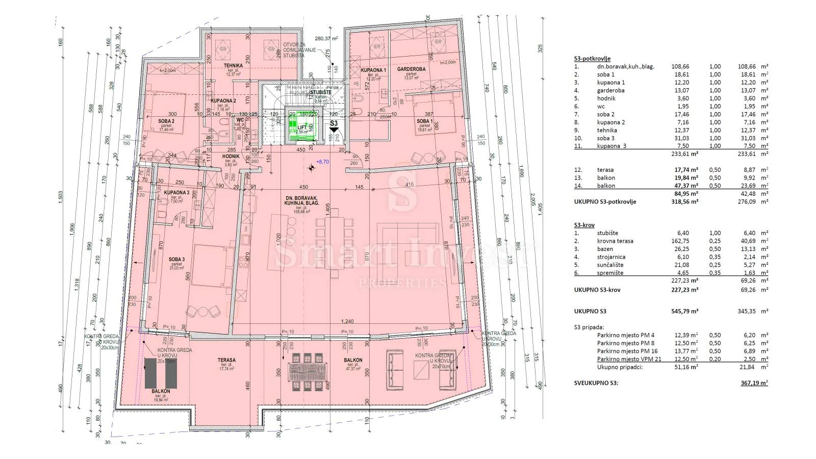 opatija, raskošni penthouse s bazenom i panoramskim pogledom na more (s3) - slika 16
