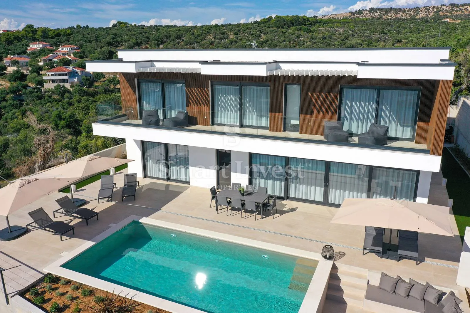 OTOK PAG, luksuzna vila s bazenom i pogledom na more, 100 m od mora! - Novalja
