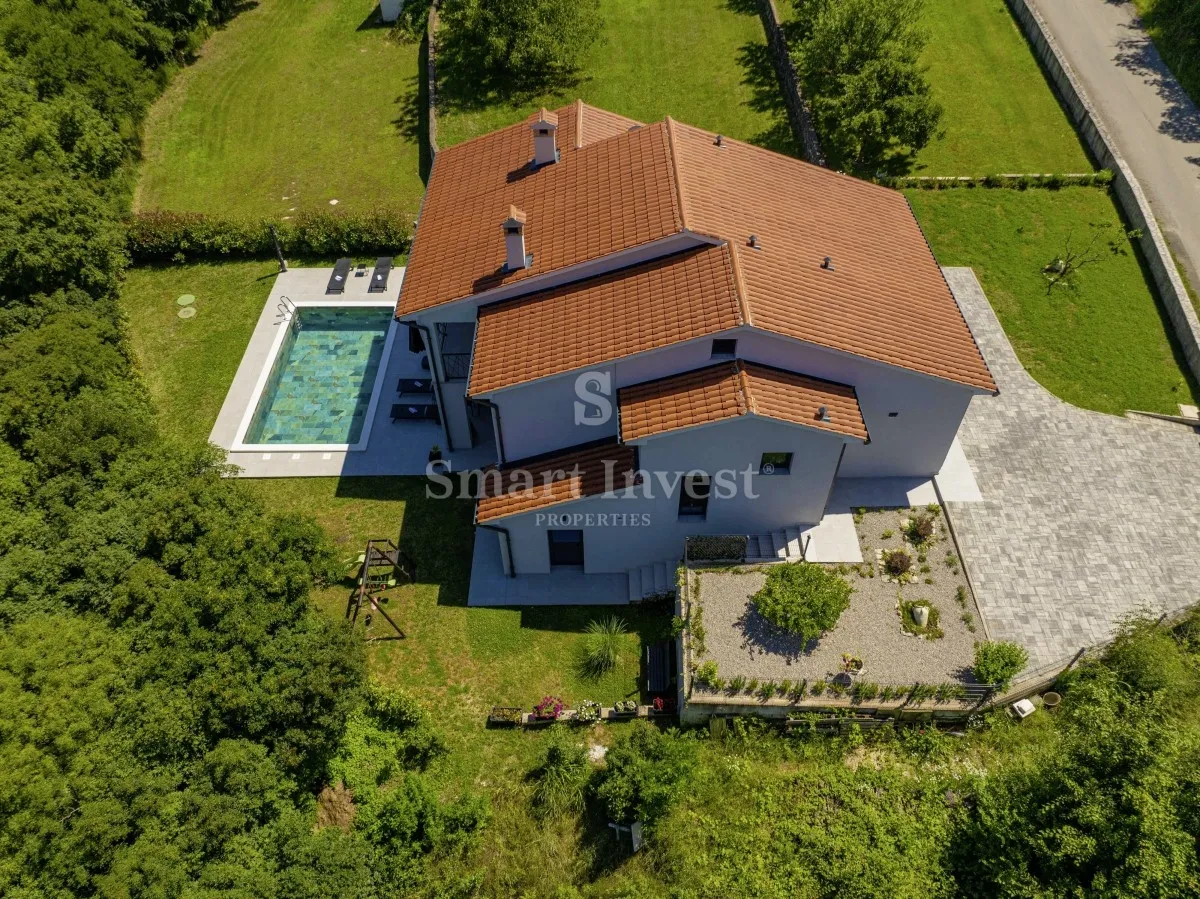 labin - rabac, nova moderna vila s bazenom 7 km od mora - slika 12