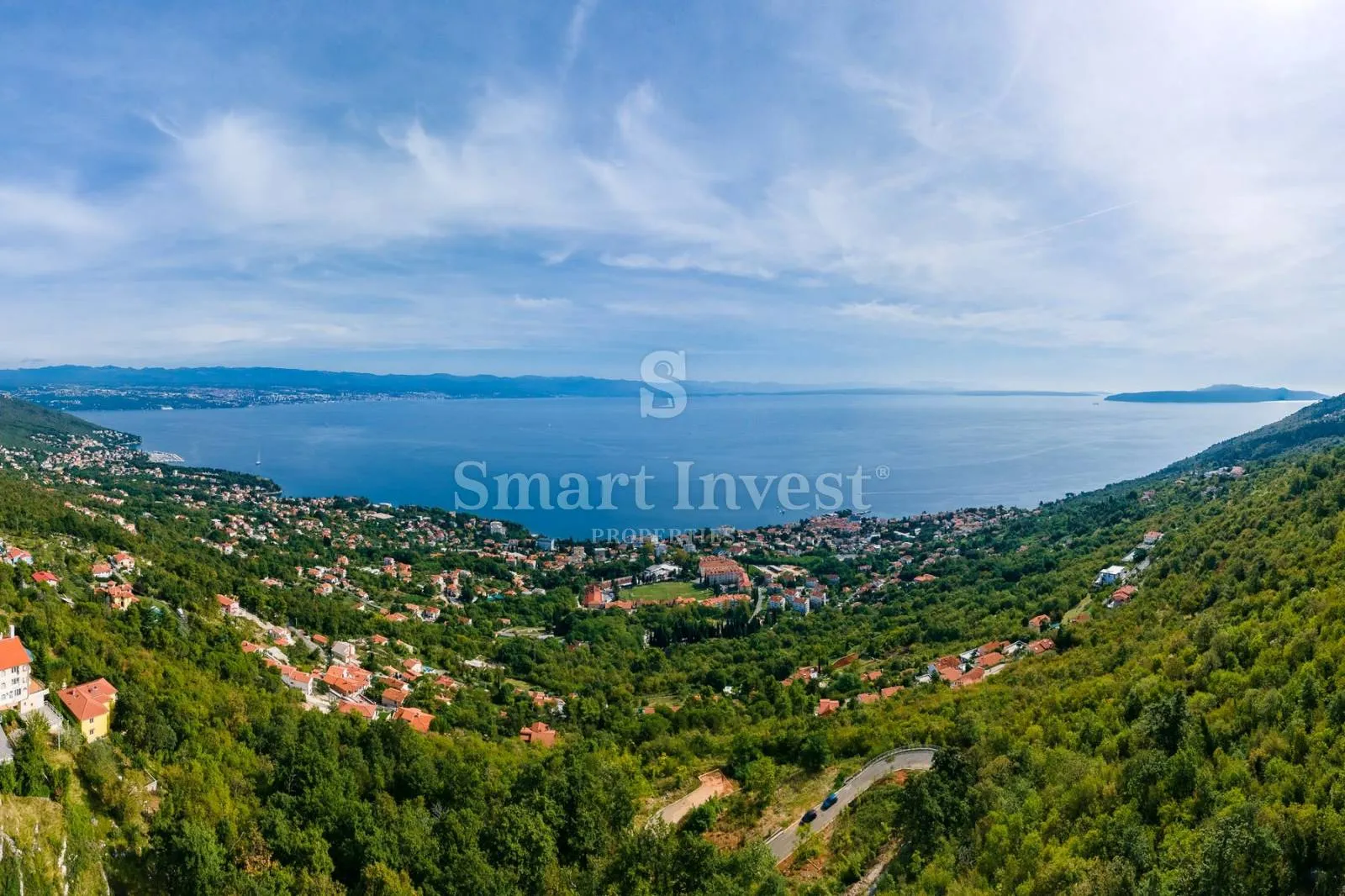 lovran, građevinsko zemljište s dozvolama za gradnju 6 vila pogled more - slika 8