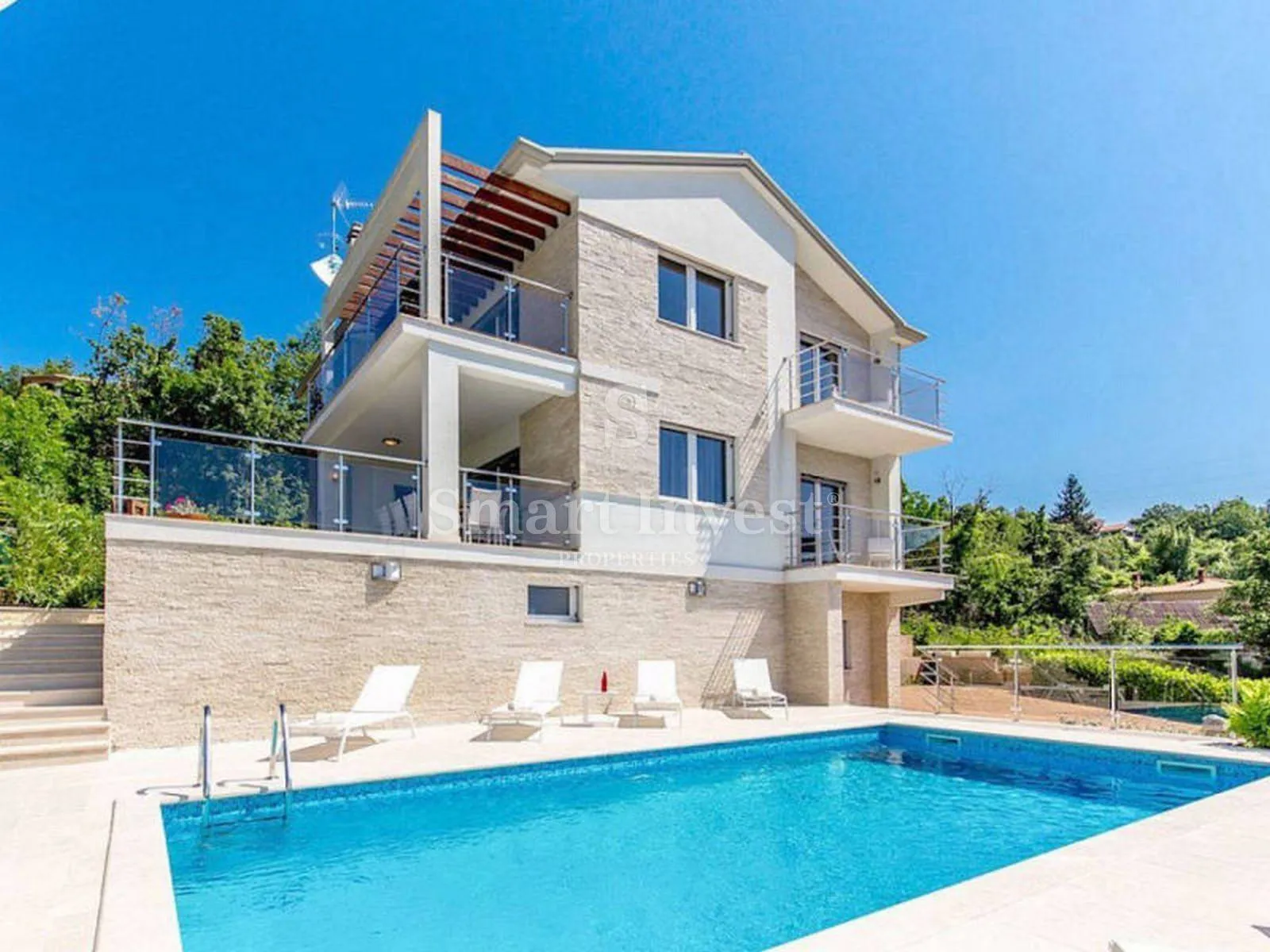 IČIĆI, moderna vila s bazenom i prekrasnim pogledom na more - Ičići, Opatija