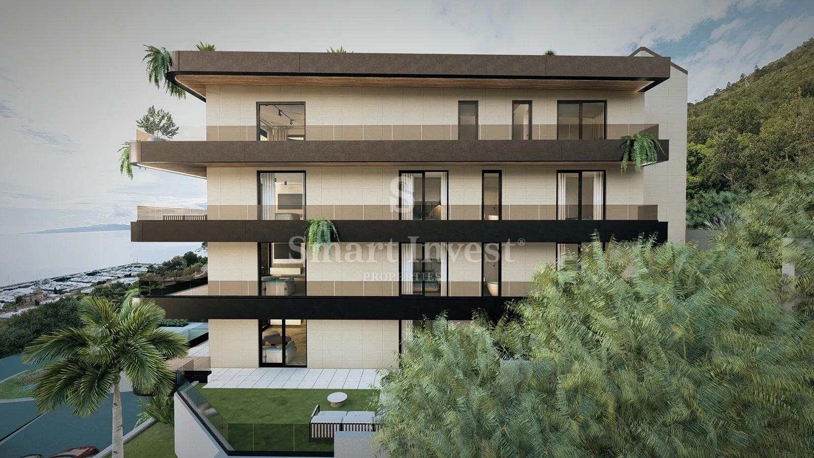 ičići, raskošni penthouse 3s+db s krovnom terasom i bazenom (a7) - slika 23