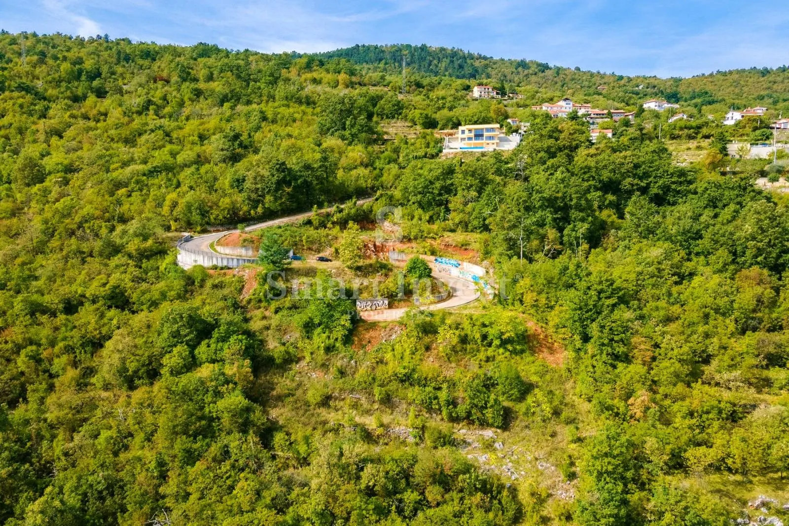 lovran, građevinsko zemljište s dozvolama za gradnju 6 vila pogled more - slika 5