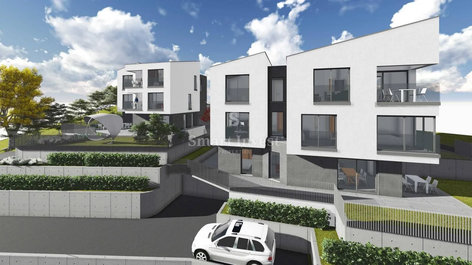 matulji - centar, građevinsko zemljište od 966m2 s projektom za dvije stambene zgrade - slika 2