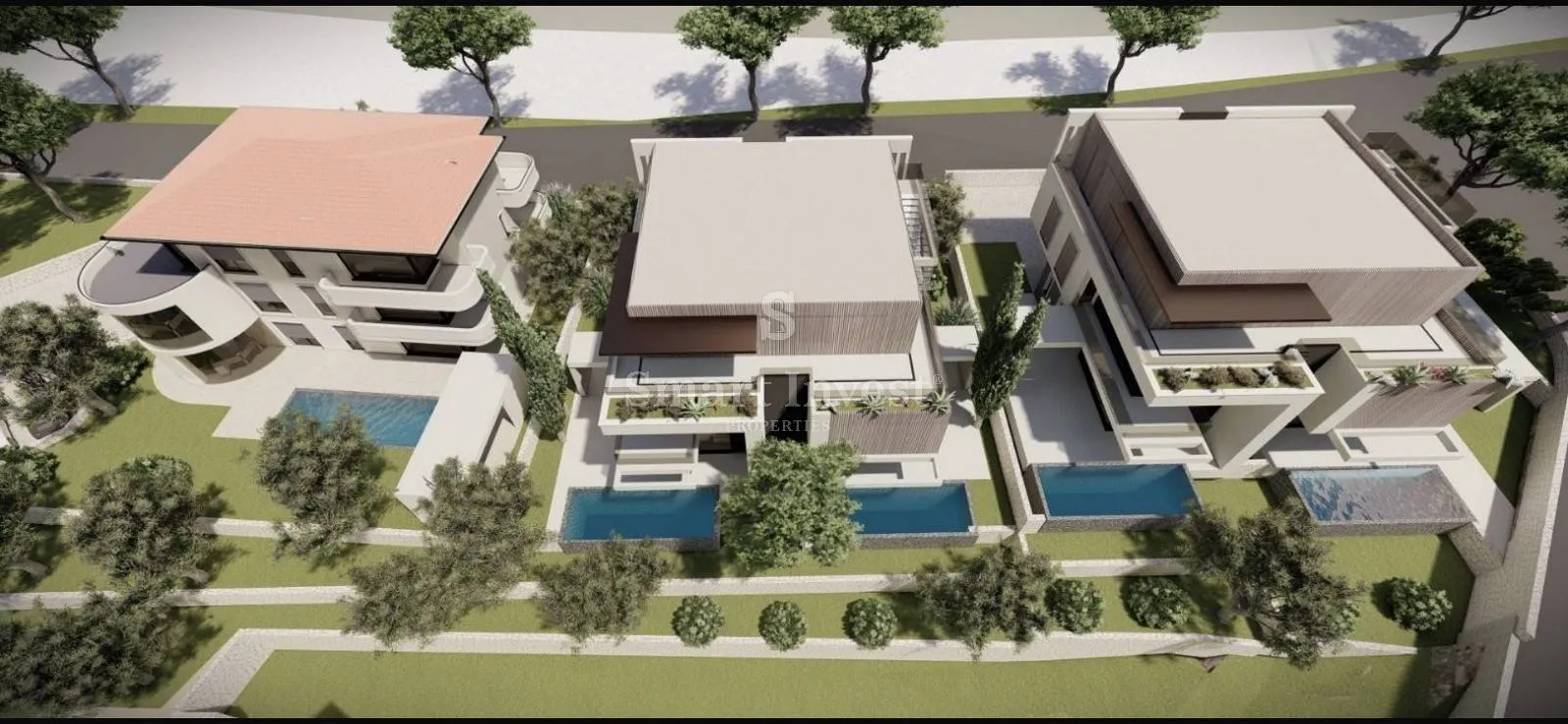 matulji - jušići, teren za 3 zgrade sa ukupno 15 stanova - slika 1