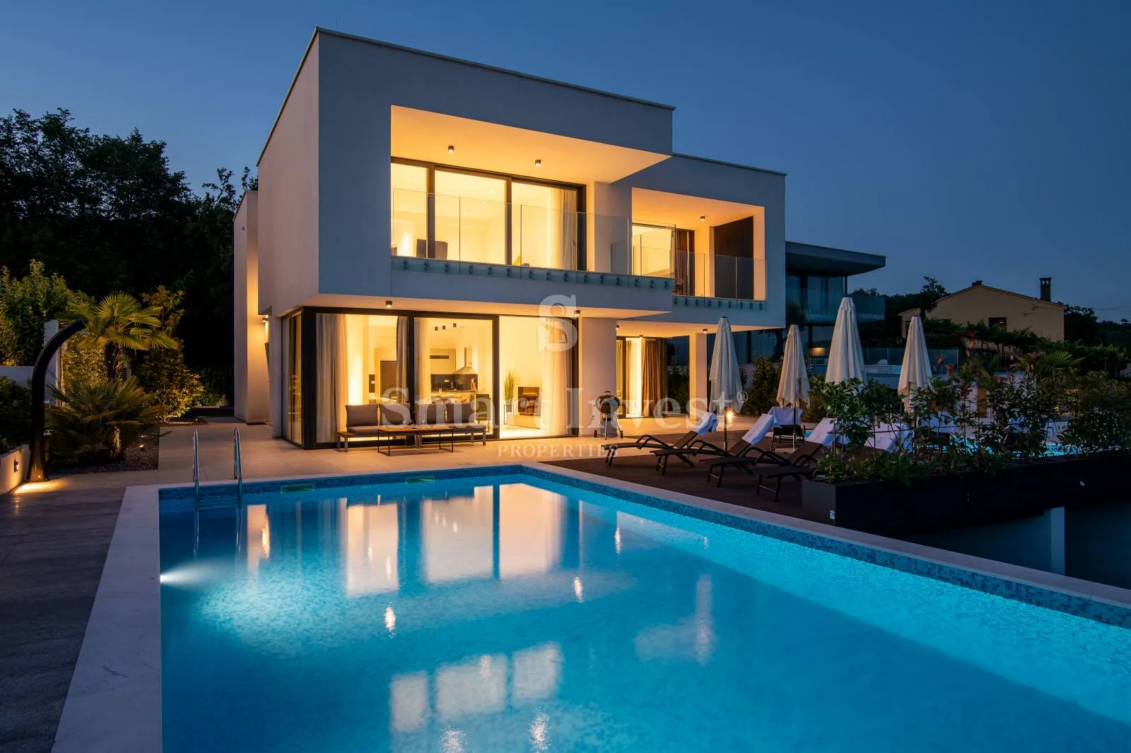 veprinac, moderna villa s bazenom i pogledom na more - slika 21