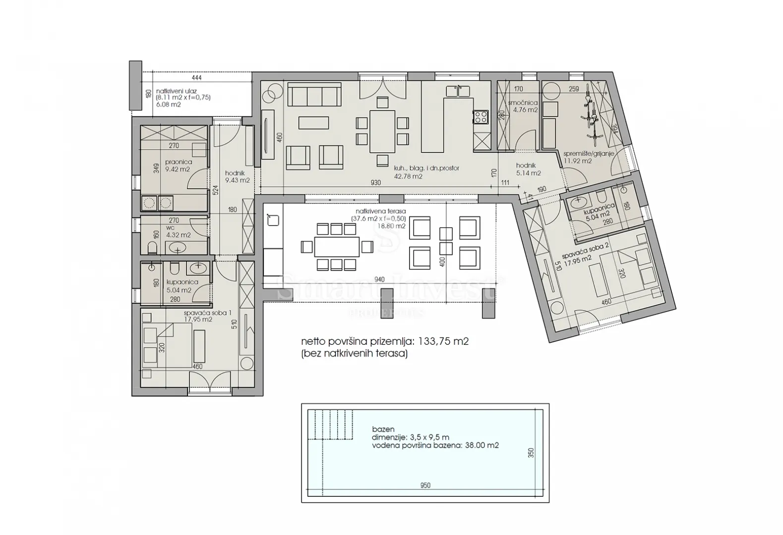 istra - gračišće, građevinsko zemljište s projektom, 1100 m2 - slika 14