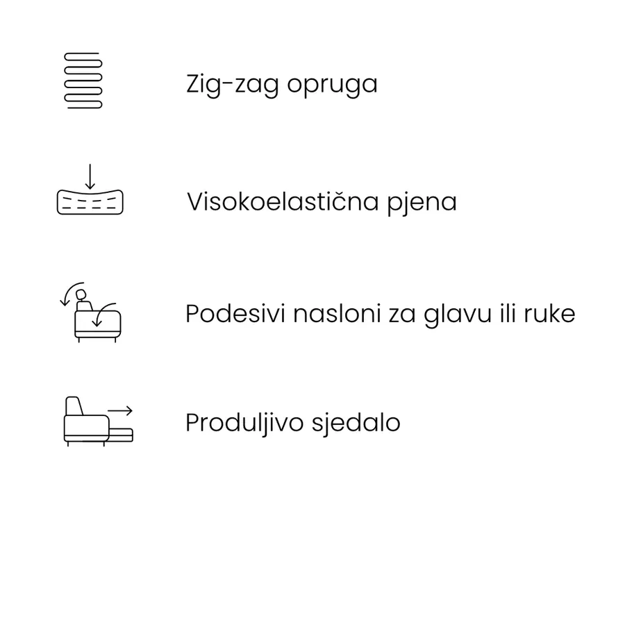 kutna garnitura piano 295x188cm, materijal: mogućnost izbora - slika 6