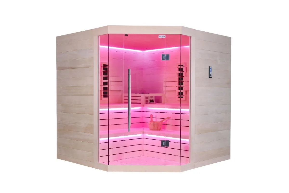 kombinirana sauna – 214 x 214 x 210 cm – elite – aspen - slika 10